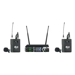 Wöller DW-200YY Çift Kanallı Yaka Mikrofon Seti (True Diversity UHF Dijital Modülasyon) - 1