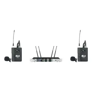 Wöller DW-3000YY Çift Kanallı Yaka Mikrofon Seti (True Diversity UHF Dijital Modülasyon) - 1