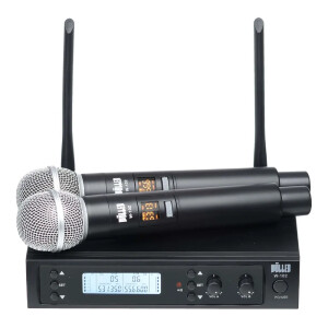Wöller W-102EE Çift Kanallı Kablosuz El Mikrofonu Seti (UHF Dijital Modülasyon) - Wöller