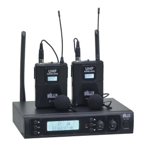 Wöller W-102YY Çift Kanallı Kablosuz Yaka Mikrofonu Seti (UHF Dijital Modülasyon) - Wöller