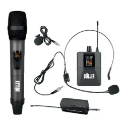 Wöller W-12EY Çift Kanallı Kablosuz El ve Yaka Mikrofonu Seti (UHF Dijital Modülasyon) - Wöller