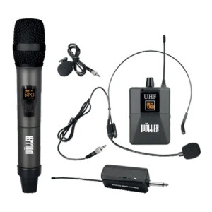 Wöller W-12EY Çift Kanallı Kablosuz El ve Yaka Mikrofonu Seti (UHF Dijital Modülasyon) - Wöller