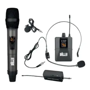 Wöller W-12EY Çift Kanallı Kablosuz El ve Yaka Mikrofonu Seti (UHF Dijital Modülasyon) - 1