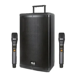 Wöller W-1540DSP 15 inç Taşınabilir DSP Efektli Bluetooth Hoparlör ve UHF Mikrofon Seti (400W) - 1