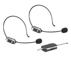 Wöller W-16 Çift Kanal UHF Şarj Edilebilir Kablosuz Headworn Mikrofon Seti - Wöller