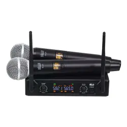 Wöller W-216EE Çift Kanallı Kablosuz El Mikrofonu Seti (UHF Dijital Modülasyon) - 1