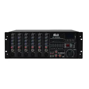 Wöller W-2300 6 Kanallı 300W Rack Tipi Mikser Amfi (DSP Efekt, Bluetooth, USB, SD Kart, Phantom Güçlü) - 1