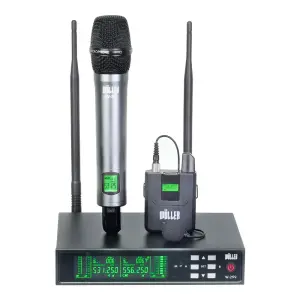 Wöller W-299EY Çift Kanal UHF Kablosuz El + Yaka Mikrofonu Seti - 1