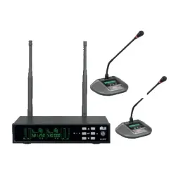 Wöller W-299KK Çift Kanallı Kablosuz Dijital Kürsü Mikrofonu Seti - Wöller