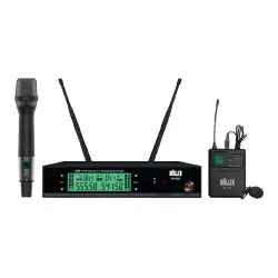 Wöller W-302EY Çift Kanal UHF Kablosuz El + Yaka Mikrofonu Seti - Wöller