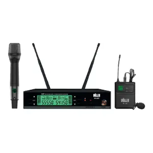 Wöller W-302EY Çift Kanal UHF Kablosuz El + Yaka Mikrofonu Seti - 1