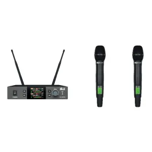 Wöller W-312PRO-EE Çift Kanal UHF Kablosuz El Mikrofonu Seti (Şarj Edilebilir Alıcılı) - 1