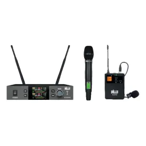 Wöller W-312PRO-EY Çift Kanal UHF Kablosuz El ve Yaka Mikrofonu Seti (Şarj Edilebilir Alıcılı) - 1