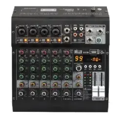 Wöller W-609 6 Kanallı Bluetooth ve USB Destekli Deck Mikser - Wöller