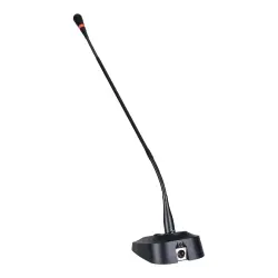 Wöller W-68 Kablolu Kondansatör Kürsü Mikrofonu (55 cm Gooseneck, +48V Phantom / Adaptör Destekli) - 3