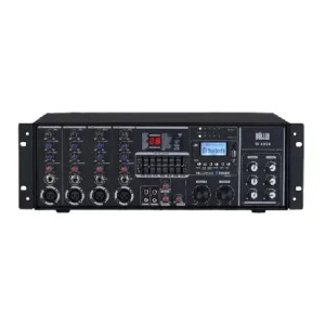 Wöller W-6950 4 Kanallı 2x500W Rack Tipi Power Mikser Amfi (Bluetooth, USB/SD Kart, DSP Efekt, 7 Bant Ekolayzerli) - Wöller
