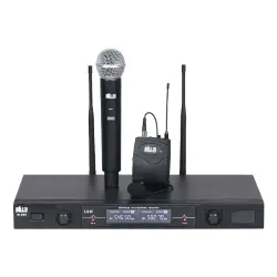 Wöller W-930EY Çift Kanallı Kablosuz El ve Yaka Mikrofon Sistemi - 1