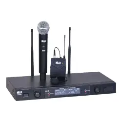 Wöller W-930EY Çift Kanallı Kablosuz El ve Yaka Mikrofon Sistemi - 2