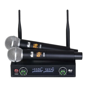 Wöller W-950EE Çift Kanallı Kablosuz El Mikrofonu Seti (UHF Dijital Modülasyon) - Wöller