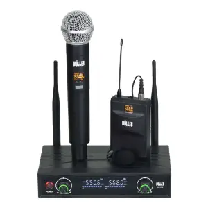 Wöller W-950EY Çift Kanallı Kablosuz El ve Yaka Mikrofonu Seti (UHF Dijital Modülasyon) - 2
