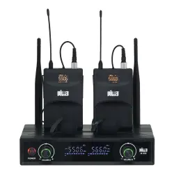 Wöller W-950YY Çift Kanallı Kablosuz Yaka Mikrofonu Seti (UHF Dijital Modülasyon) - 1