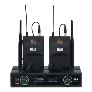 Wöller W-950YY Çift Kanallı Kablosuz Yaka Mikrofonu Seti (UHF Dijital Modülasyon) - 1