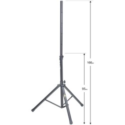 Wöller WS-14 Vidalı Yükseklik Ayarlı Siyah Kabin Hoparlör Standı - 3