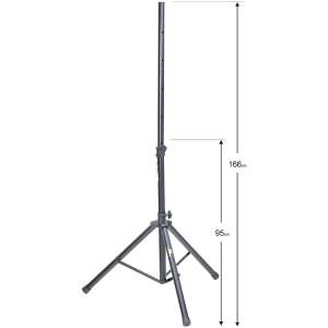 Wöller WS-14 Vidalı Yükseklik Ayarlı Siyah Kabin Hoparlör Standı - 3