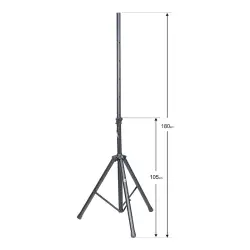 Wöller WS-16 Vidalı Yükseklik Ayarlı Siyah Kabin Hoparlör Standı - 3