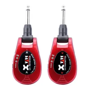 Xvive XV-U2 2.4GHz Kablosuz Gitar Bağlantı Sistemi (Kırmızı) - 1