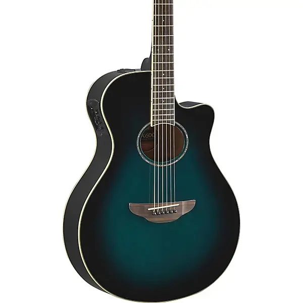 Yamaha APX600 Acoustic-Electric Guitar Oriental Blue Burst - 3