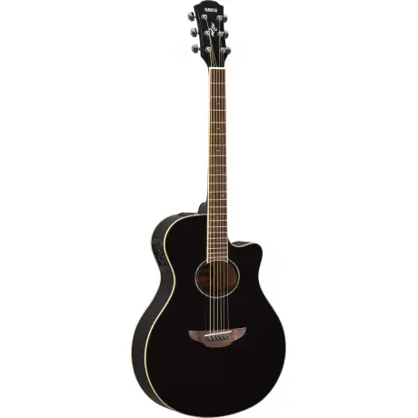 Yamaha APX600BL Thin-Line Cutaway Elektro Akustik Gitar (Siyah) - 1