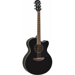 Yamaha CPX600 Medium Jumbo Elektro Akustik Gitar (Siyah) - 1