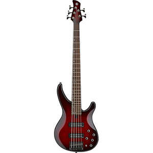 Yamaha TRBX605FM Bass Guitar - Translucent Dark Red Burst - 1