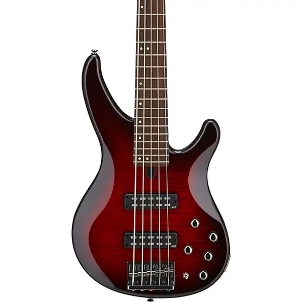 Yamaha TRBX605FM Bass Guitar - Translucent Dark Red Burst - 2