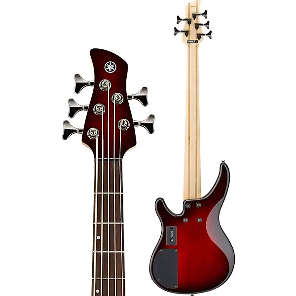 Yamaha TRBX605FM Bass Guitar - Translucent Dark Red Burst - 4