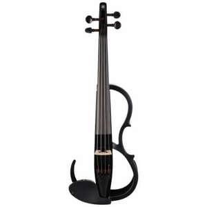 Yamaha YSV104BLA Silent Violin with D'Addario Zyex Strings, Piezo Pickup and Control Box, in Black - 1
