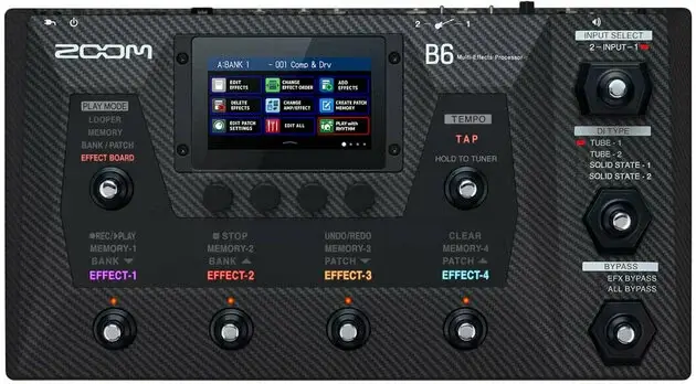 Zoom B6 Multi-Effects Processor for Electric Bass - 1