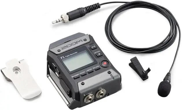 Zoom F1-LP 2-Input / 2-Track Portable Field Recorder with Lavalier Microphone - 3