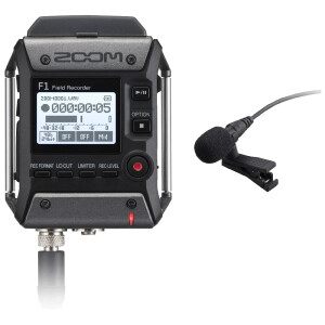 Zoom F1-LP 2-Input / 2-Track Portable Field Recorder with Lavalier Microphone - Zoom