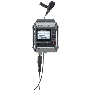 Zoom F1-LP 2-Input / 2-Track Portable Field Recorder with Lavalier Microphone - 3