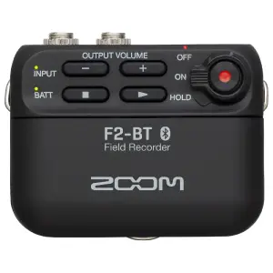 Zoom F2-BT Bluetooth Destekli Ultra Kompakt Yaka Mikrofonlu Taşınabilir Ses Kayıt Cihazı - 1