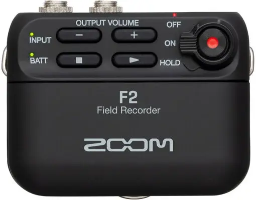Zoom F2 Yaka Mikrofonu ve Ses Kayıt Cihazı (Siyah) - 1