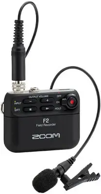 Zoom F2 Yaka Mikrofonu ve Ses Kayıt Cihazı (Siyah) - 2
