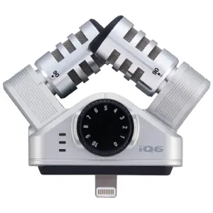 Zoom iQ6 Lightning Bağlantılı Stereo X/Y Mikrofon (iOS Uyumlu) - 1