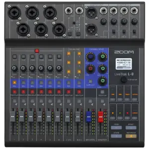 Zoom LiveTrak L-8 Portable 8-Channel Digital Mixer and Multitrack Recorder - 4