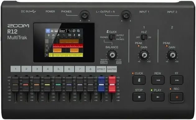 Zoom R12 MultiTrak Portable Recorder and Control Surface - 1