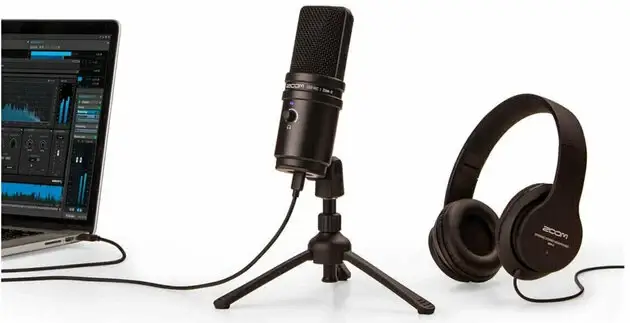 Zoom ZUM-2 Podcast Mic Pack with ZUM-2 Mic, Headphones, Desktop Stand, Cable & Windscreen - 4